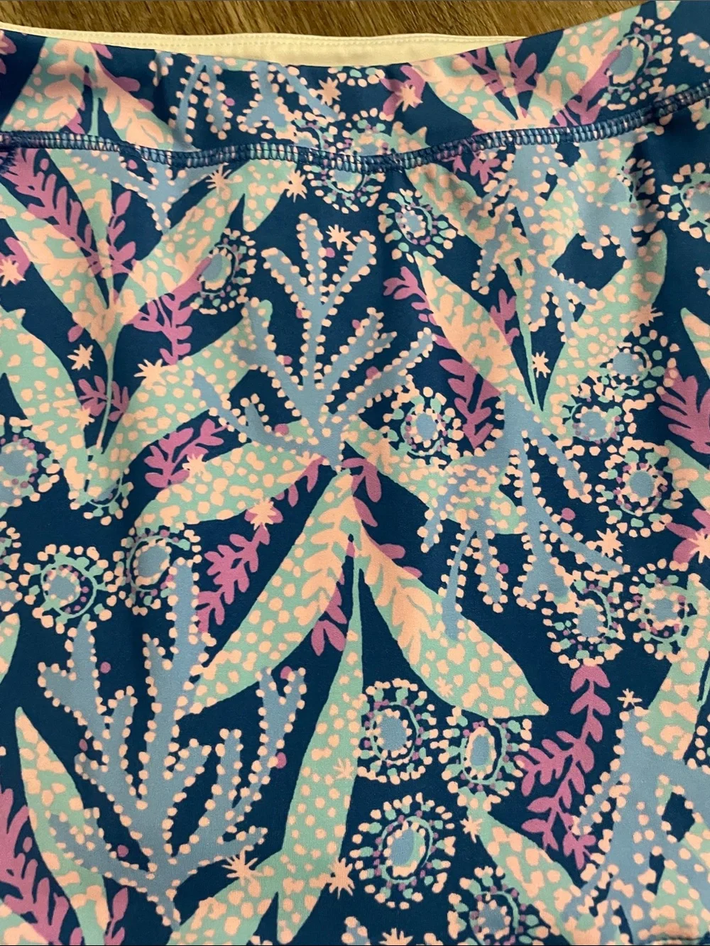 Lilly Pulitzer Navy Blue Floral Ruffle Mini Skirt